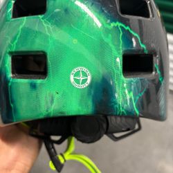 Schwinn Prospect Youth Sports Helmet in a blue and green lightning design. Adjustable $20