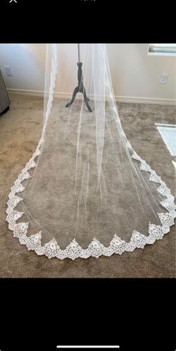 Soft tulle cathedral Long Wedding Veil 