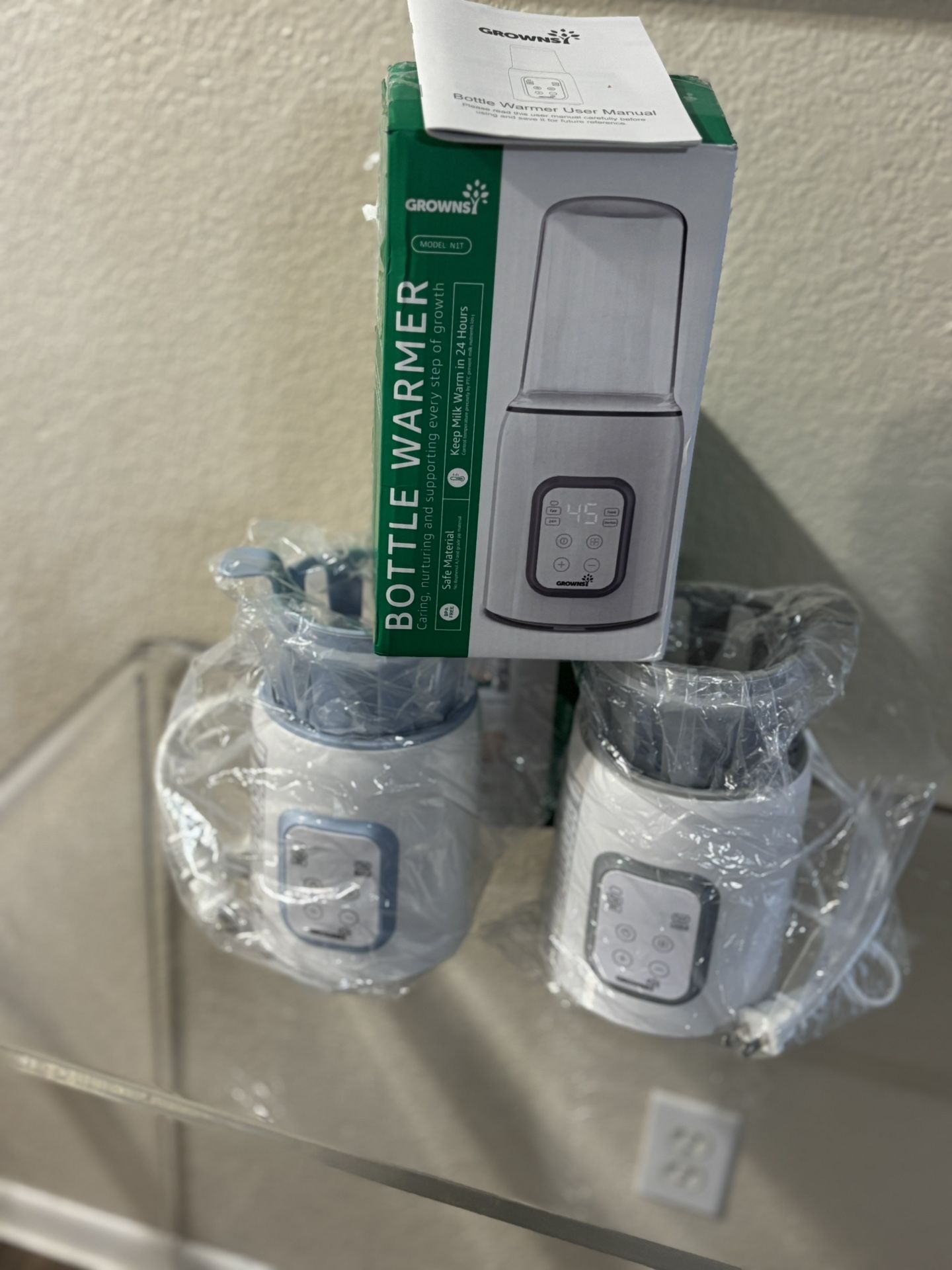 GROWNSY Bottle Warmer, 8-in-1 Fast Baby Milk Warmer with Timer for Breastmilk or Formula, Accurate Temperature Control, Multifunctional Baby Bottle Wa