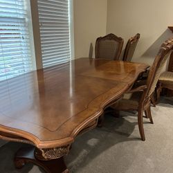 Antique Dining Room Table and Chairs 