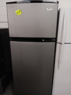 Whirlpool Top Freezer Fridge – Stainless, Glass Shelves