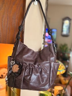 Brighton "Sierra" Brown Pebbled Leather Hobo Bag