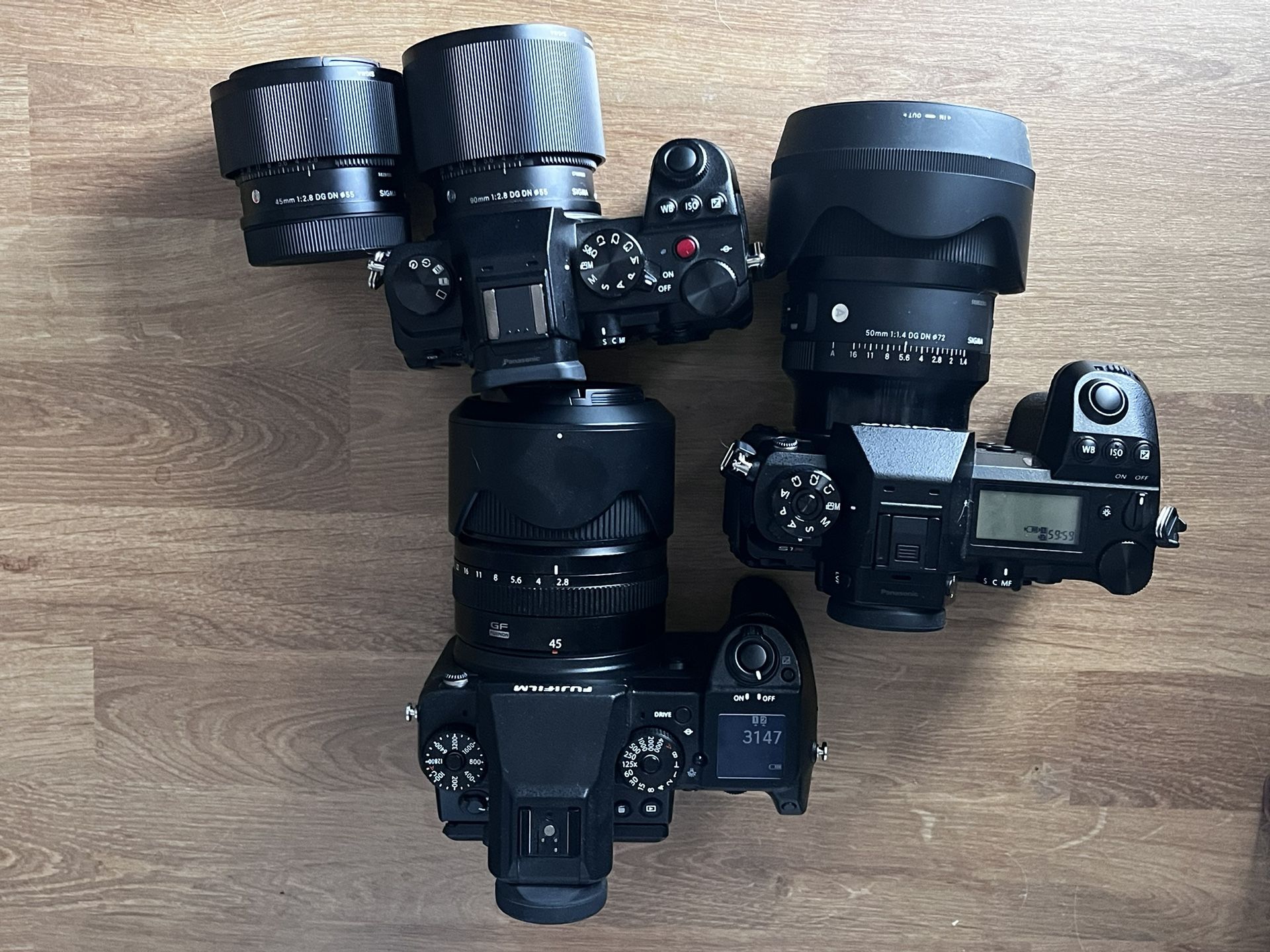 Fujifilm GFX 50s, LUMIX S1R And S5 With Lenses