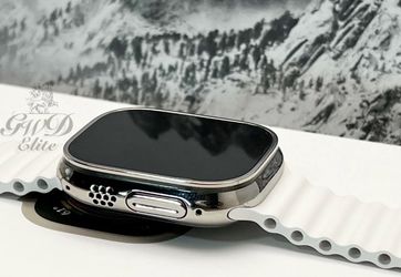 Apple Watch Ultra 2 Titanium Polished 49mm Custom with Genuine Ocean Band