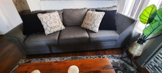 Sofa Grande Color Gris/ Big Sofa Color Gray Como Nuwvo