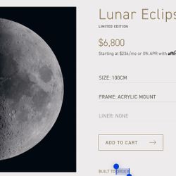 Famous photographer Peter Lik limited addition Luna Eclipse.