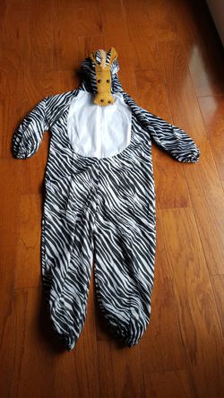 Zebra Child's Costume Size M (8-10)