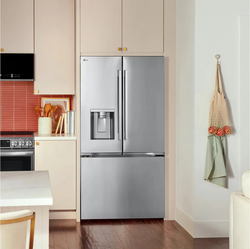 LG Counter-Depth Zero Clearance 23.7-cu ft 3 -Door 36-in Wide with Dual Ice Maker