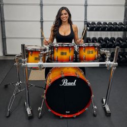 Pearl Masters Studio Birch 4-Piece Drums & Pearl Drum Rack