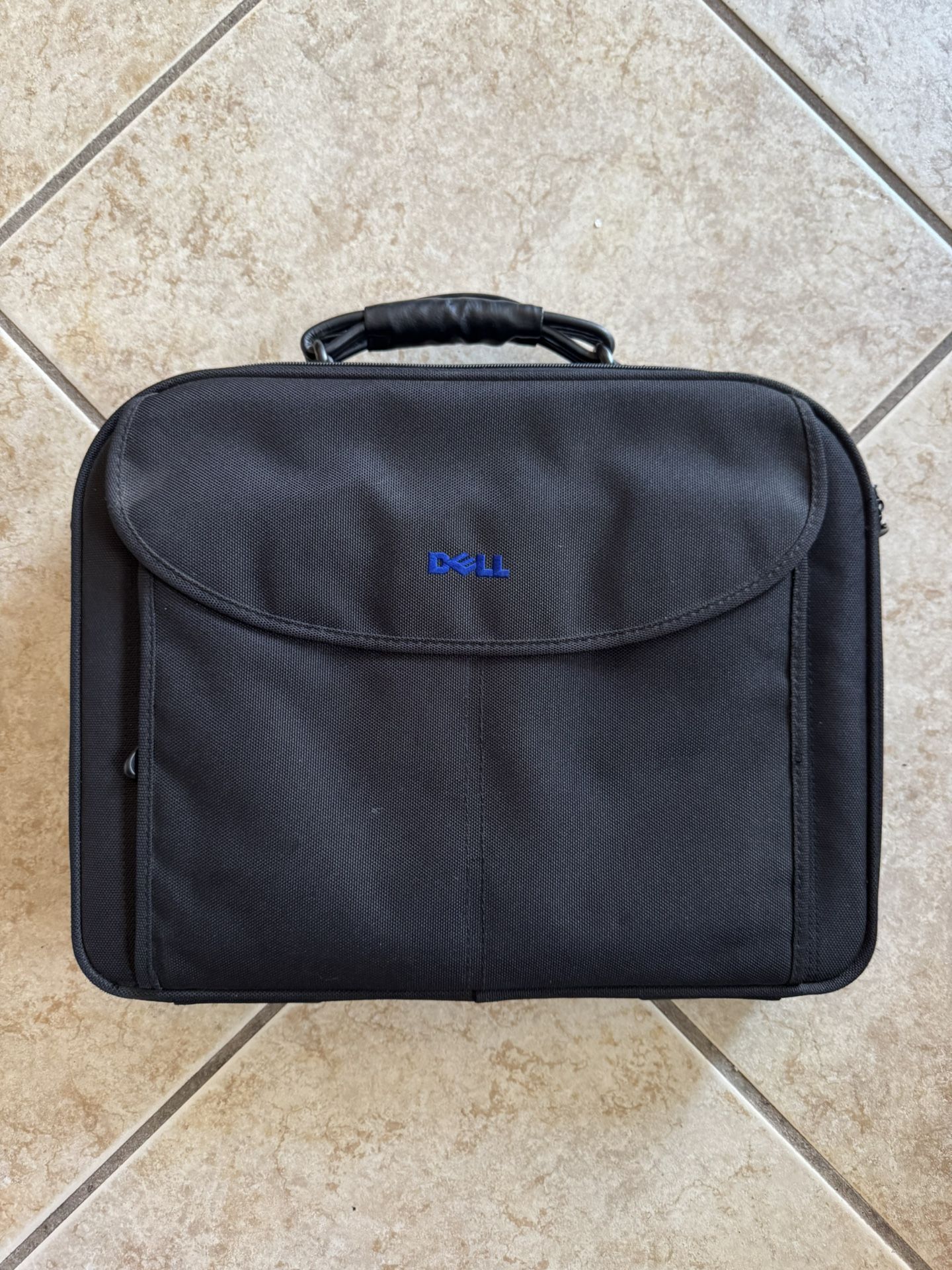 Vintage Dell Laptop Bag Briefcase Bag Black Zip NOS