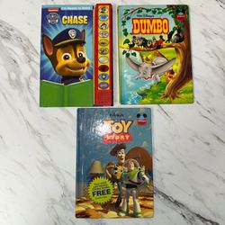 Bundle Of 3 Books Children’s Preschool Paw Patrol, dumbo , Toy Story