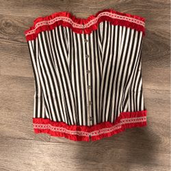 Fredricks of Hollywood Corset- Pinstripe