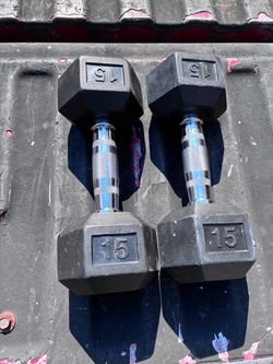 15 lb Hex Dumbbells Pair
