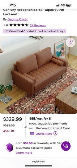 Leather faux sofa Couch Loveseat