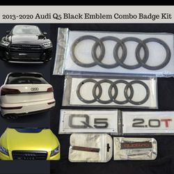 2013-2020 Audi Q5 Black Emblem Combo Badge Kit