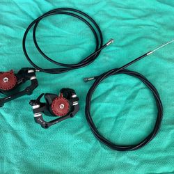 2 Mechanical Disc Brake Calipers Front & Rear W / MOUNT ADAPTER 