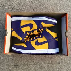 Brand New Nike Dunk High Retro Lakers Size 9