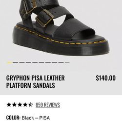 Doc Martens Platform Leather Sandal