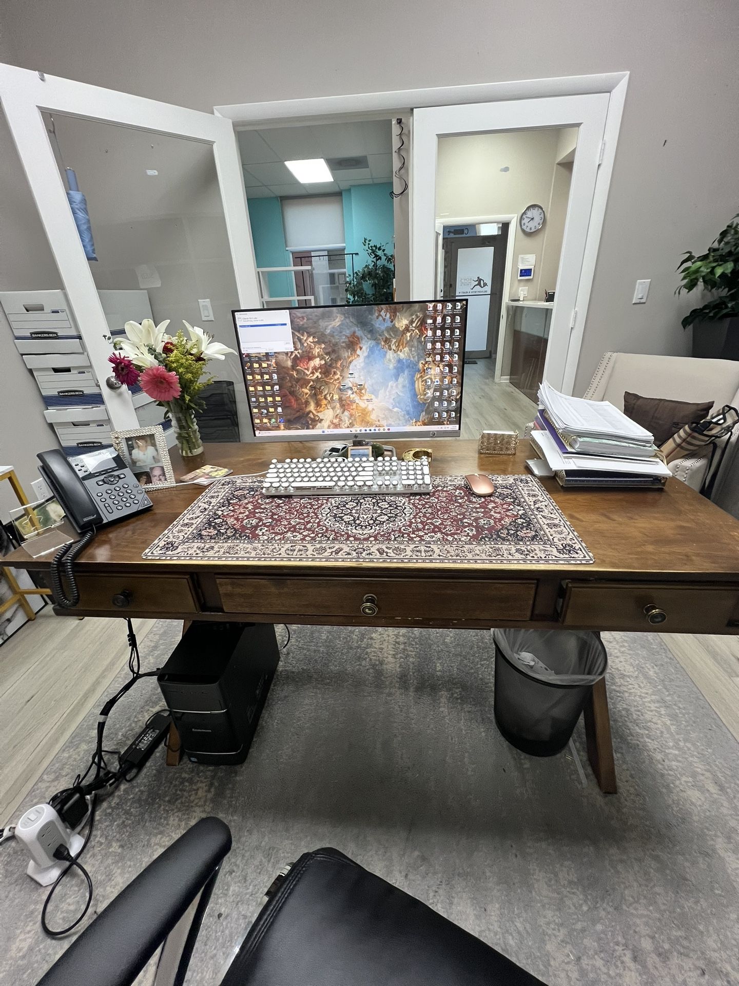 Brown Wooden Office Desk