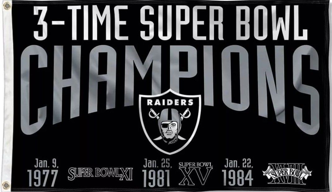 Raiders Flag 5ftx3ft $20 Firm On Price