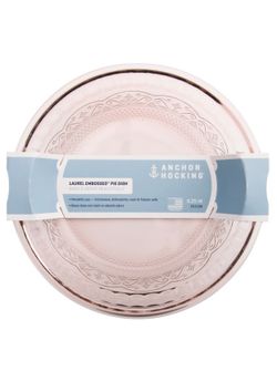 BRAND NEW ANCHOR HOCKING BAKING PIE DISH - ROSEWATER PINK - HOLIDAY BAKING GIFTING
