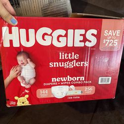 Huggies Little Snugglers Diapers Newborn and Wipes Combo Pack