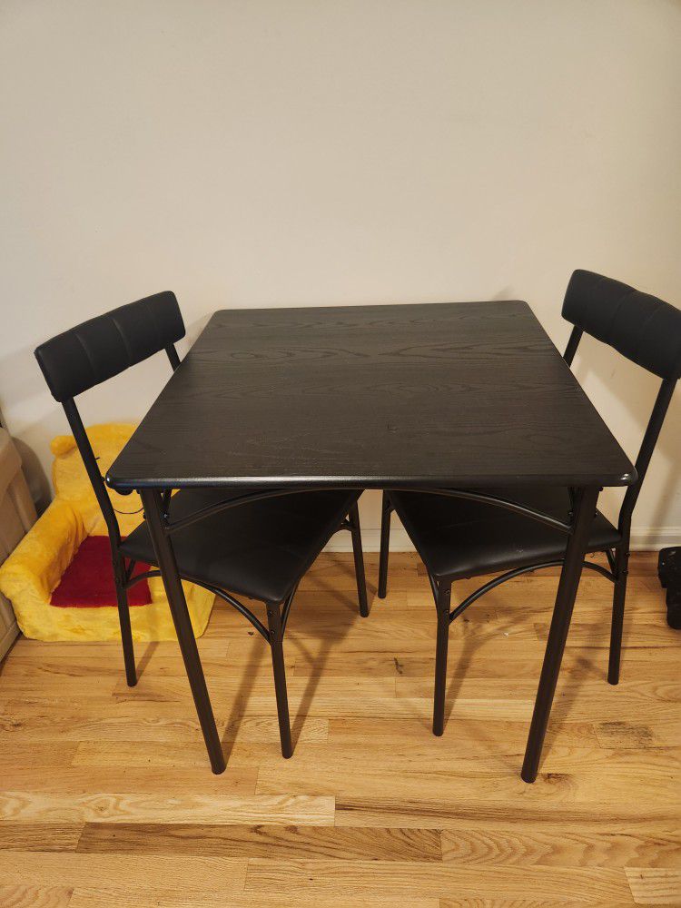 BRAND NEW Dining Table Set For 2! (BLACK)
