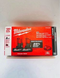 🔥 Milwaukee M12 High Output Starter Battery Kit + Charger