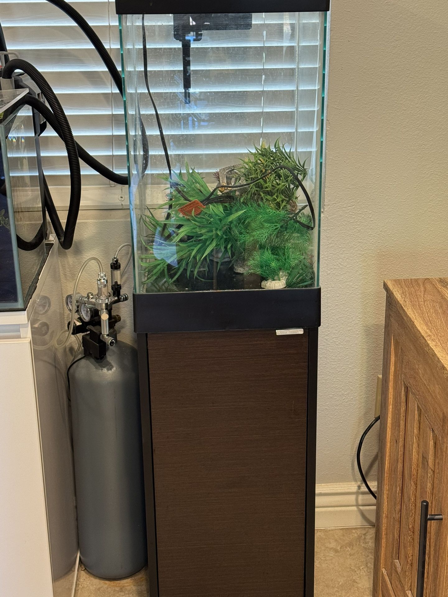 15 Gallon Column Fish Tank And Stand