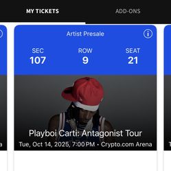 Playboi Carti tickets 