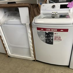 Set Top Load LG Color White Gas Dryer 