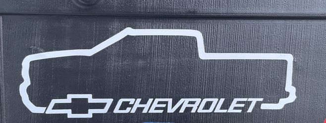 White Chevrolet Truck Vinyl Sticker