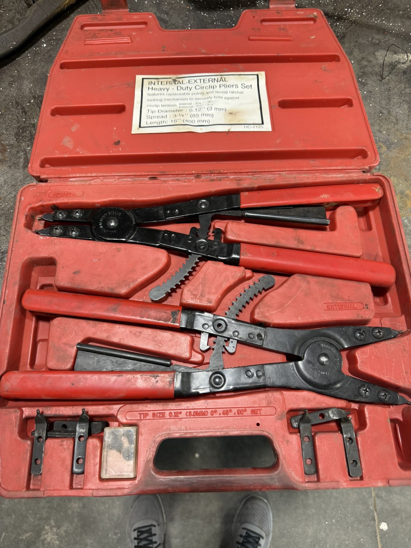 Large Locking Snap Ring Pliers Set