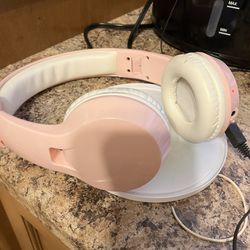 Pink Bluetooth Headphones