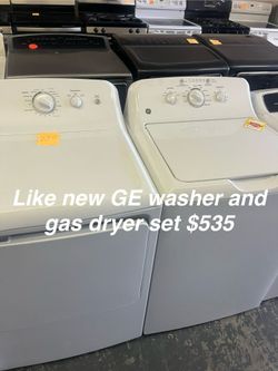 Like New GE Washer And Gas Dryer
