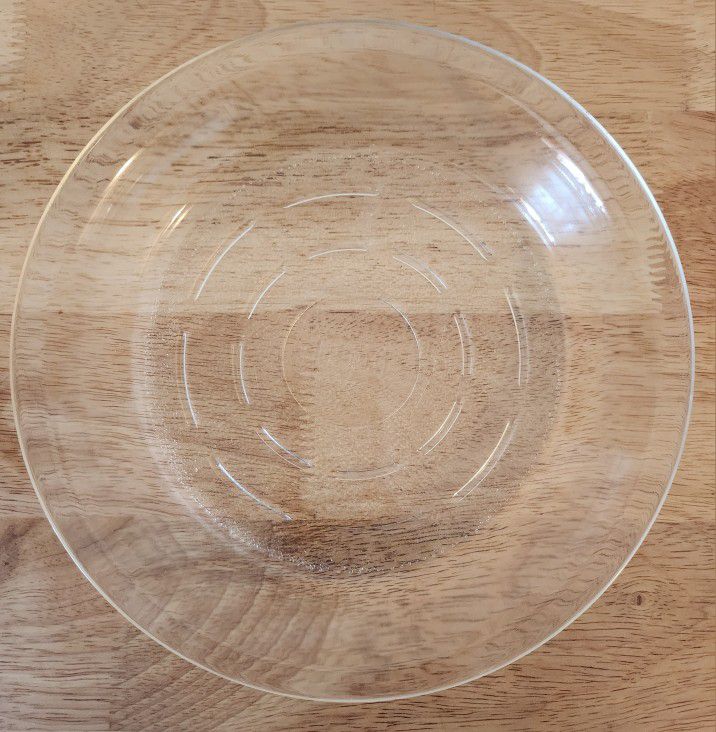 
Vintage 1950's Glasbake 244 Clear Glass Pie Plate Textured Bottom 8.5" 