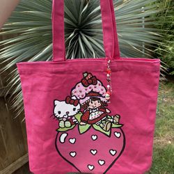Strawberry Shortcake And Hk Tote Bag! Made To Order 