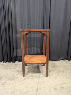 Vintage Wood Two-Tier End Table