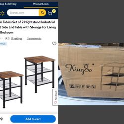 End tables, night stand table with storage for bedroom or livingroom 