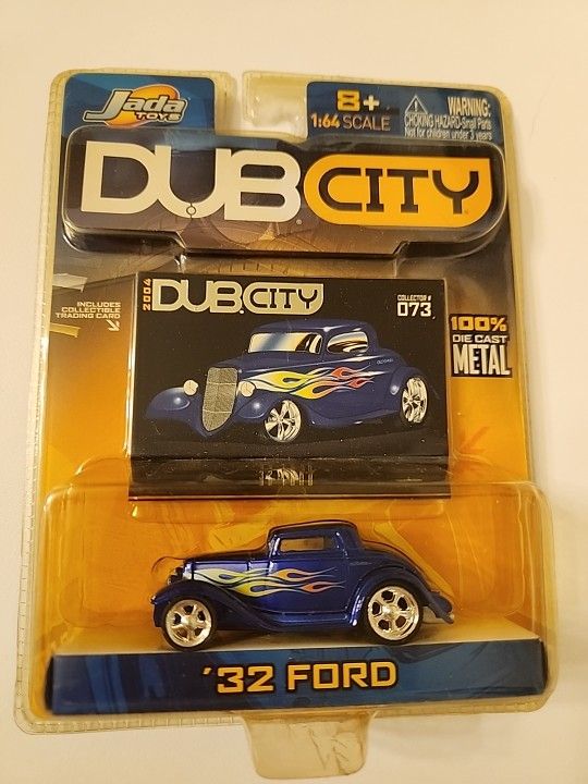 Ford 1932 Blue Car Racing Die-Cast Collectible 1/64 New Dub City Jada Toys 