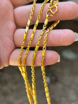 PURE 24k Gold unique style chain necklace! 24 grams & 18” in length