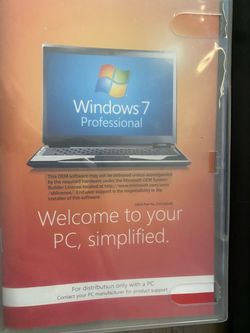 Windows 7 Professional with Serial sticker