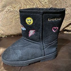 Size 2 emoji black boots Bebe brand 