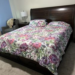 King Bed Frame with Storage! 