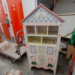 Dollhouse / Bookcase / Storage Hutch Hand Painted 