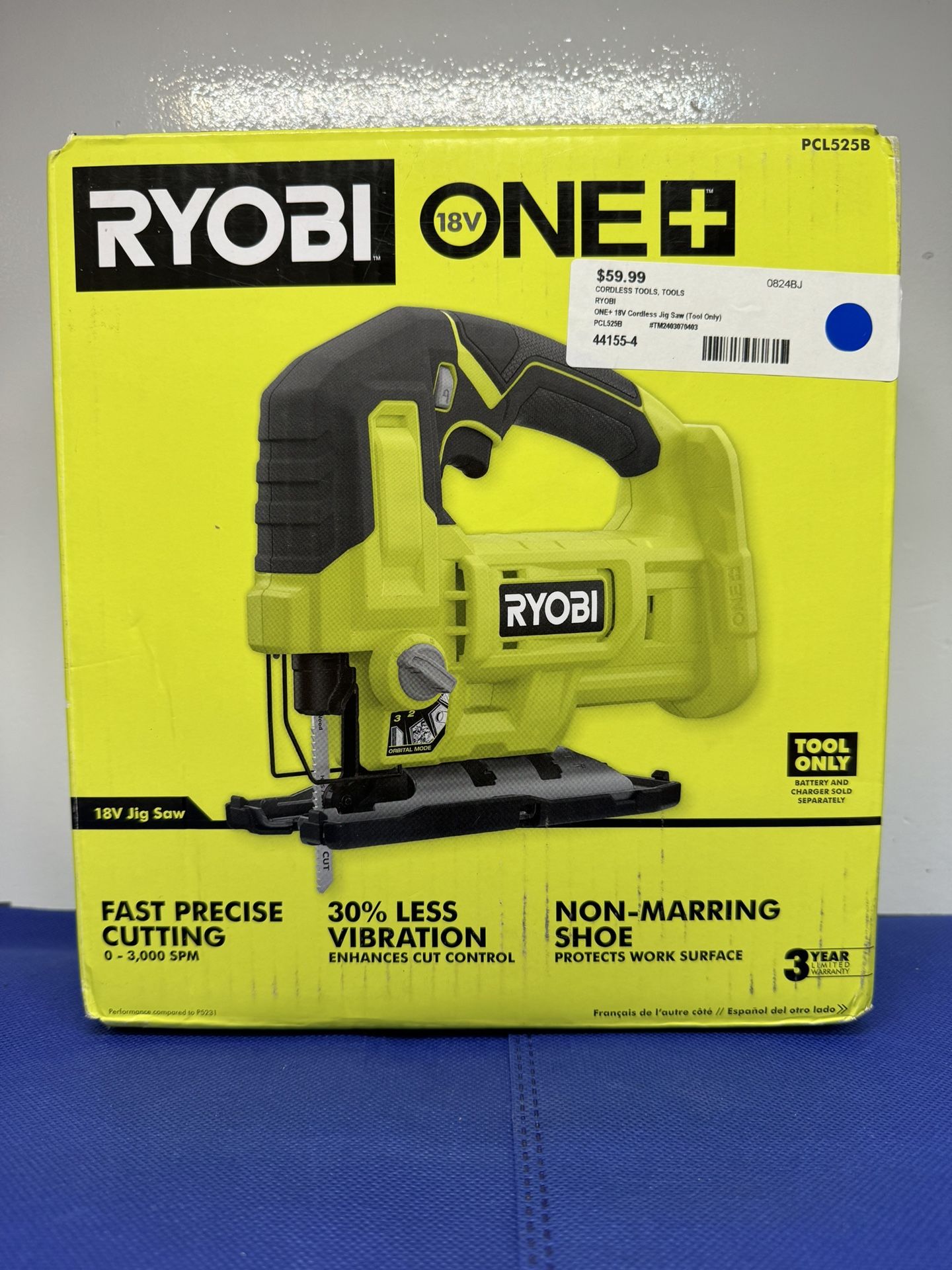 RYOBI ONE+ 18V Cordless Jig Saw (Tool Only)
