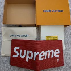 Supreme Lv Wallet New Red