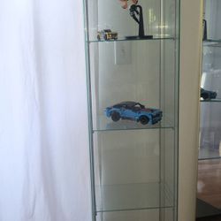 2 Glass Cabinets With 3 Shelfs