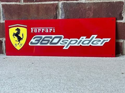 Ferrari 360 Spider 18x6 Aluminum Wall Decor