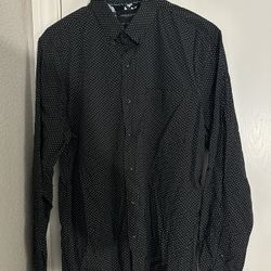 Button-Up Dress Shirt Size L